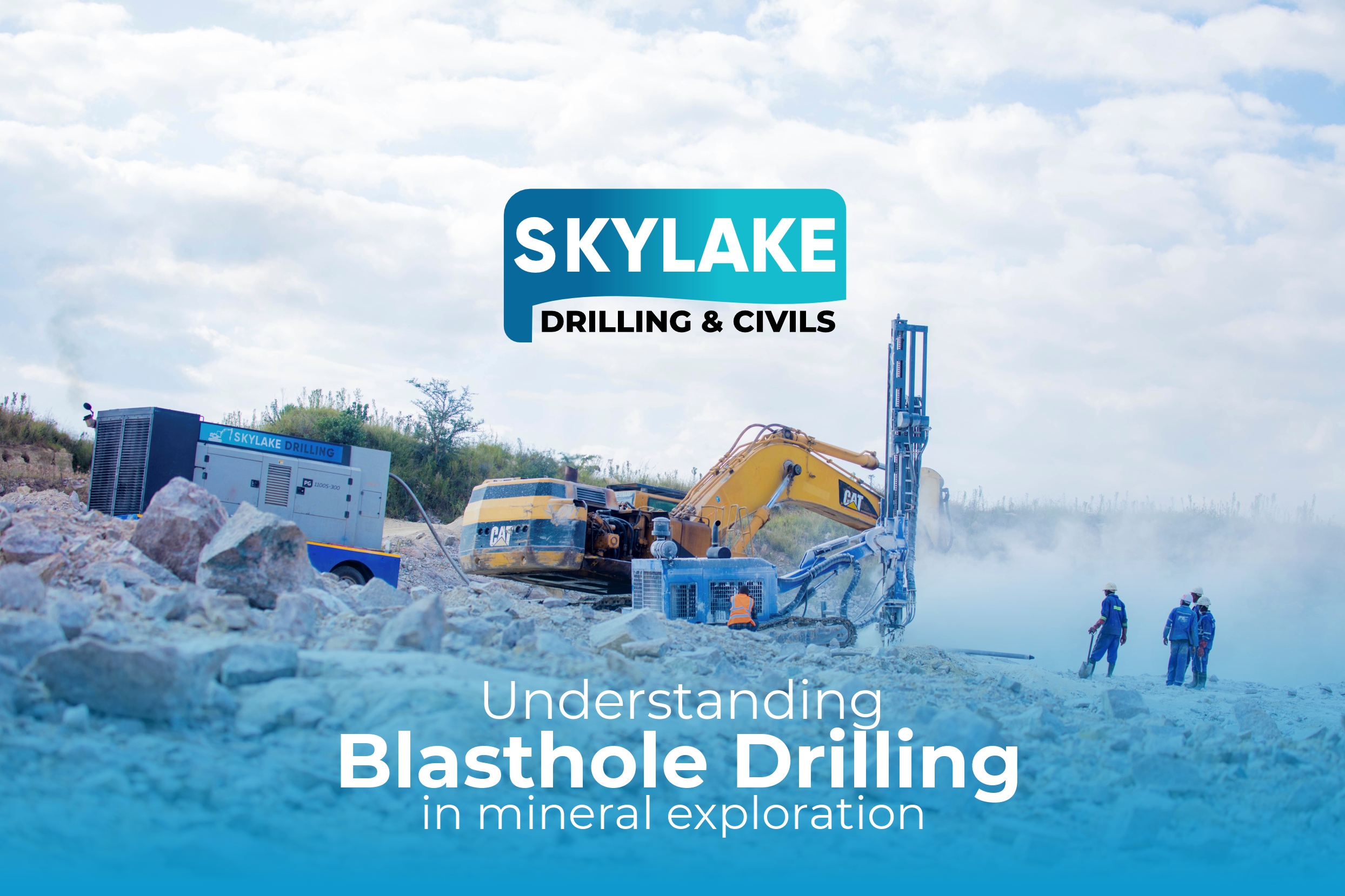 blasthole drilling in progress