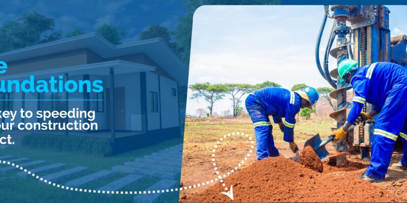 Skylake Drilling team performing pile foundation drilling to speed up construction projects in Zimbabwe